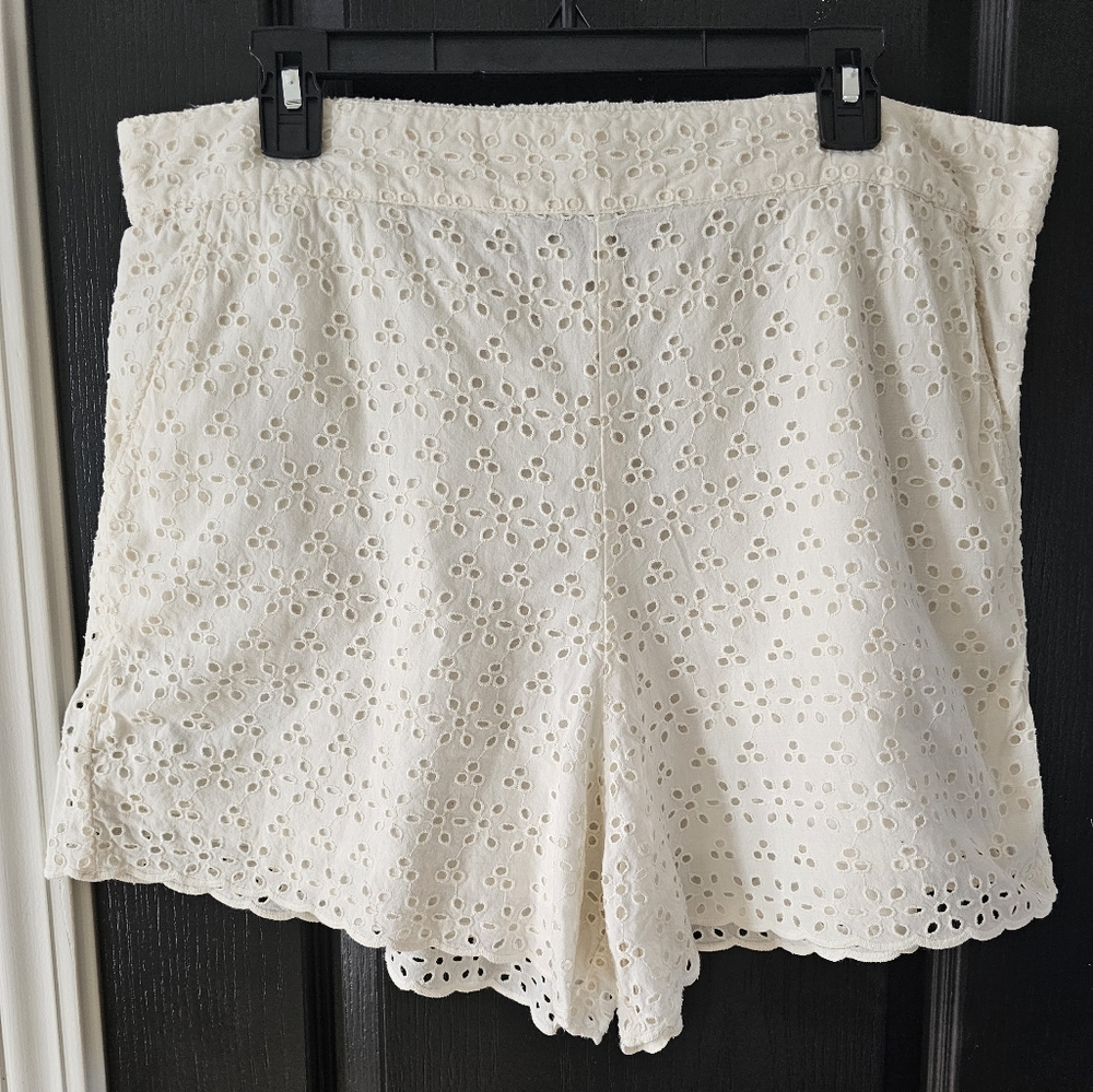 Jessica Simpson Cream Eyelet Shorts (Matching Shirt In Separate Listing)